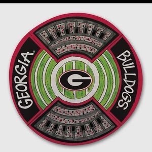 Georgia Bulldogs Round Serveware Plate